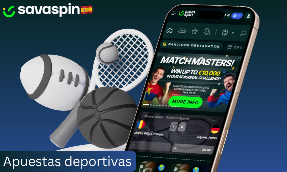 Savaspin ofrece las siguientes opciones de apuestas deportivas