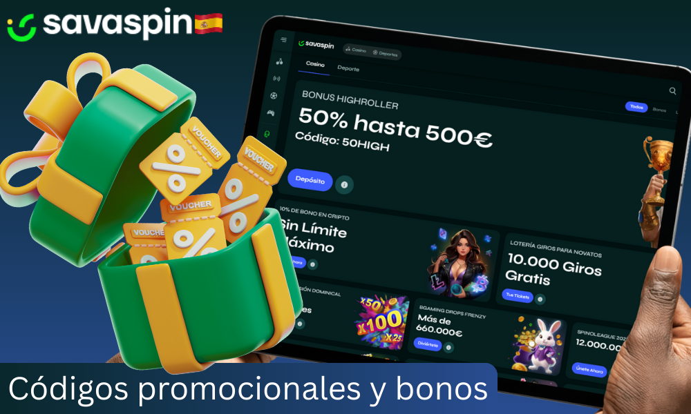 Casino Savaspin ofrece constantemente varios bonos y códigos promocionales