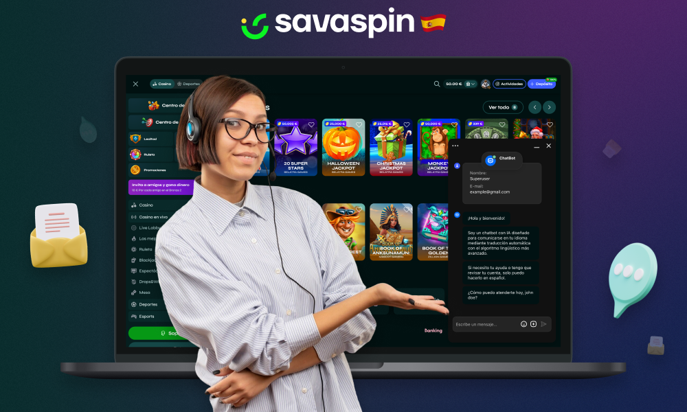 Puede ponerse en contacto con el equipo de soporte de Savaspin en España utilizando uno de los canales de comunicación disponibles