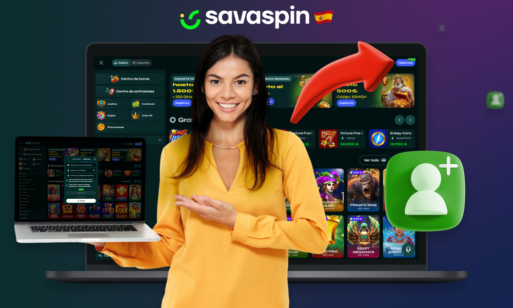 Para registrar una nueva cuenta Savaspin, un usuario de España debe seguir unos sencillos pasos