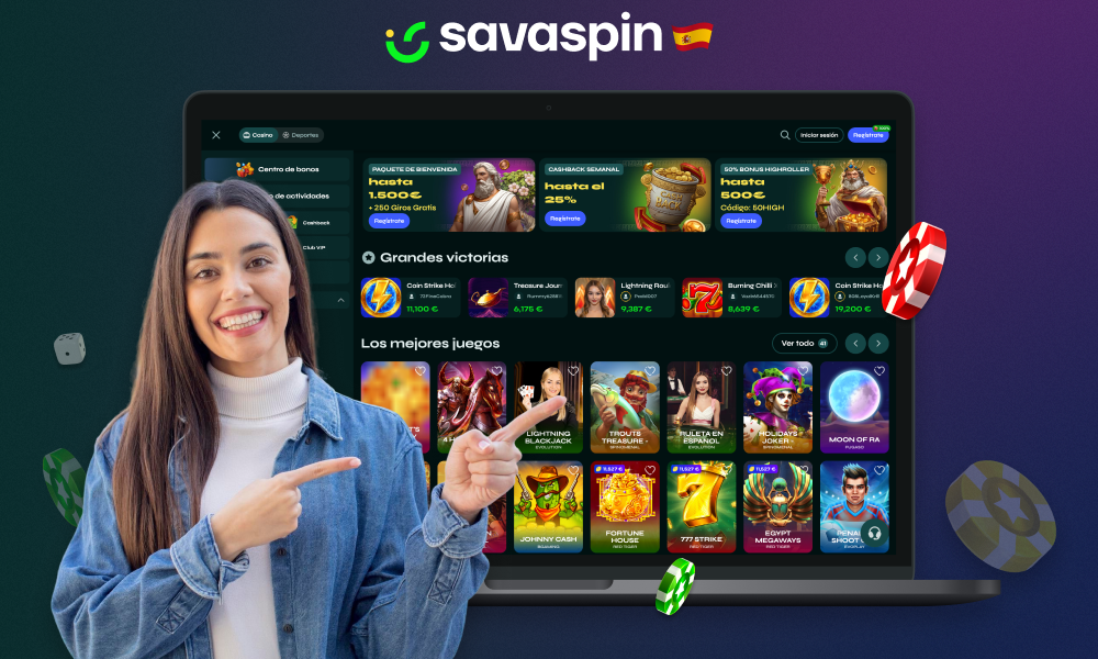 La plataforma online Savaspin ofrece a sus usuarios de España diversos entretenimientos de azar, desde apuestas deportivas hasta casinos online
